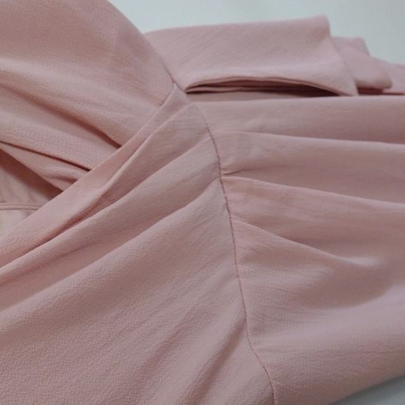 NWT Showpo Gave Me You Dress Blush Size 6 Maxi Wedding Formal Event Faux Wrap - Picture 8 of 15